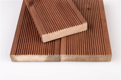Decking board, 28 x 120 x 3000 mm, impregnated, brown