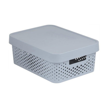 Storage box CURVER, 11 L, grey, 36×27×14 cm