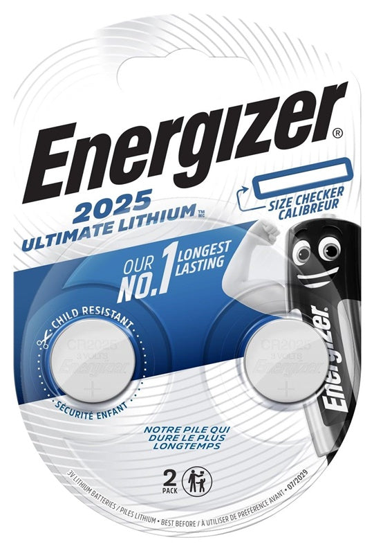 Elementai ENERGIZER CR2025, 3V, 2 vnt.
