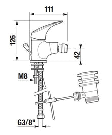Bateria bidetowa Jika Talas H3411N10041111