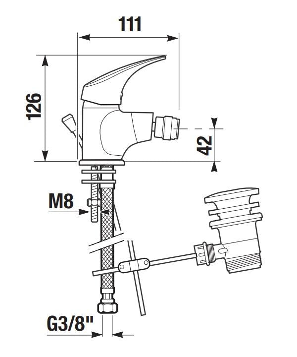 Bateria bidetowa Jika Talas H3411N10041111