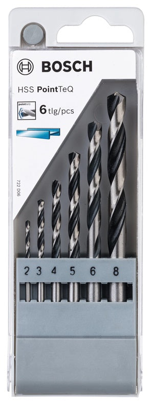 Metal drill bit set Bosch, 2-8 mm, 6 pcs