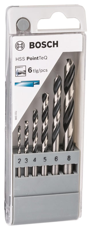 Metal drill bit set Bosch, 2-8 mm, 6 pcs