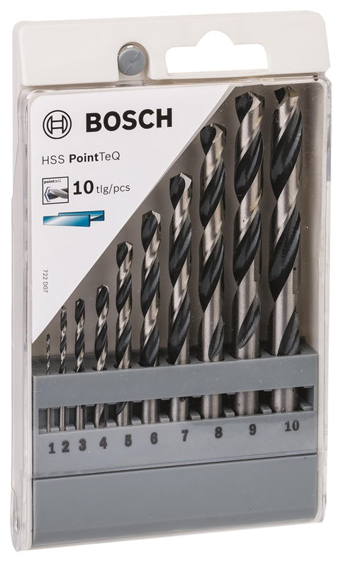 Zestaw wierteł do metalu Bosch, 1-10 mm, 10 szt.