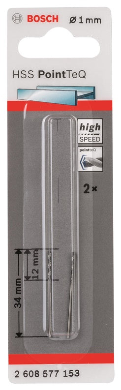 Metalo grąžtas Bosch Pointteq, 1x34 mm, 2 vnt