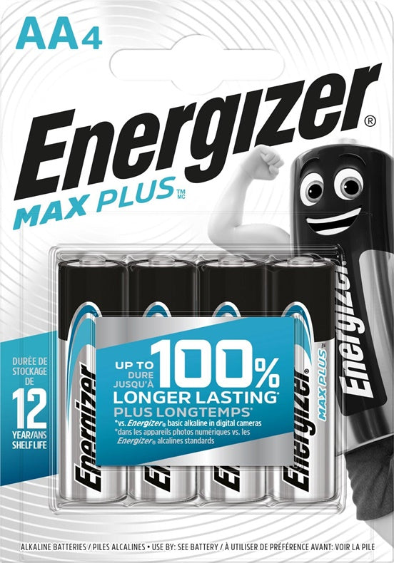 Elementai ENERGIZER MAX PLUS AA/LR06, 1,5V, 4 vnt.