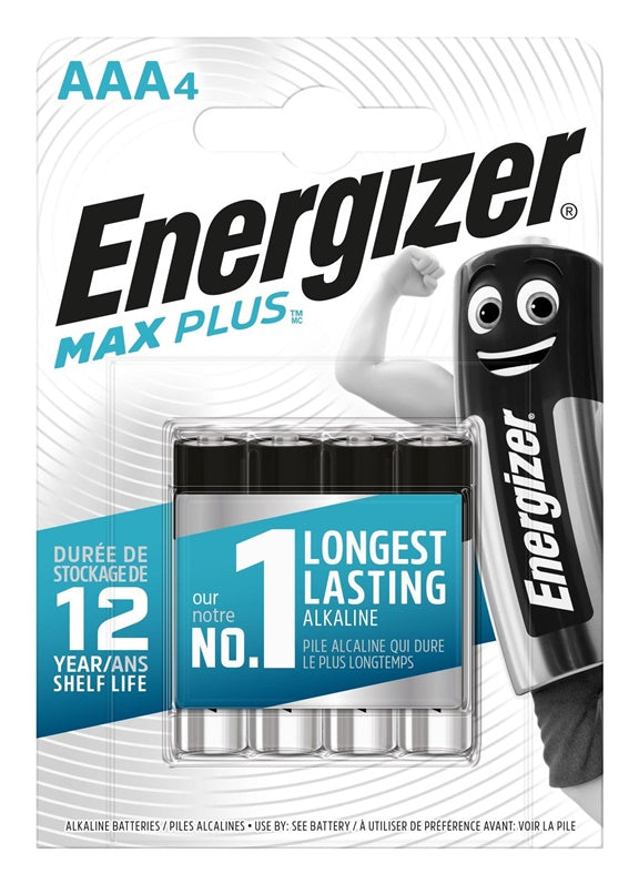 ENERGIZER MAX PLUS AAA/LR03 Batteries, 1.5V, 4 pcs.