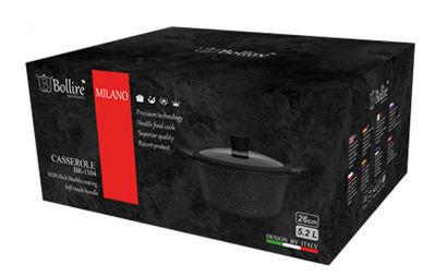 Garnek z pokrywką BOLLIRE MILANO BR-1104, Ø26 cm, 5,2 l