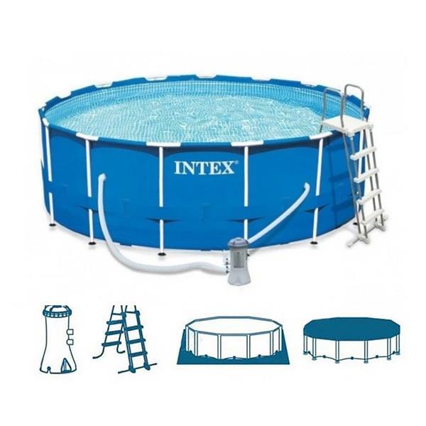 Karkasinis baseinas Intex, 457 x 457 x 122 cm
