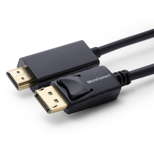 Kabelis MICRO_CONNEC HDMI M, Dipslay port M, 2m, juodas