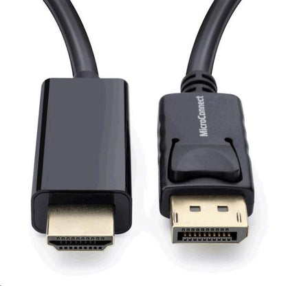 Kabelis MICRO_CONNEC HDMI M, Dipslay port M, 2m, juodas