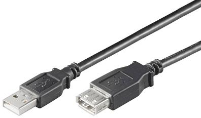 Кабель MICRO_CONNEC USB TypeA M, USB TypeA F, 1.8м, черный