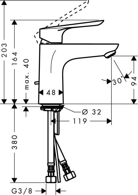 Hansgrohe Logis E 71161000 Basin mixer
