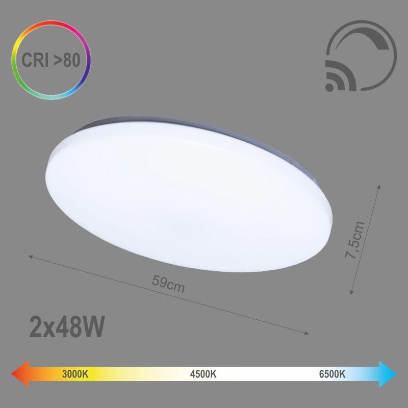 Ceiling lamp Tope Sopot, 2x48W, LED, Ø585mm