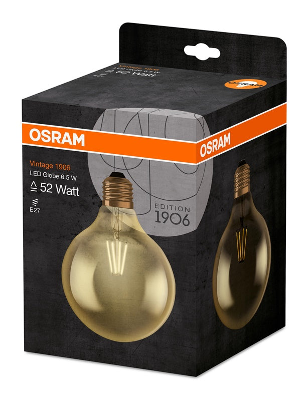 Osram LED bulb, G125, E27, 7W, 725lm, 2500K