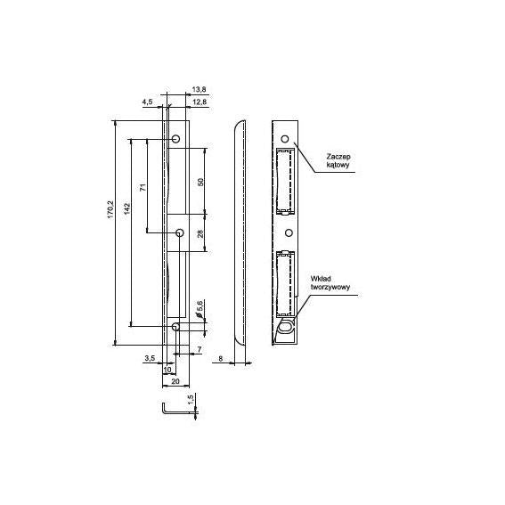 Lob RK73 Strike Plate, galvanized