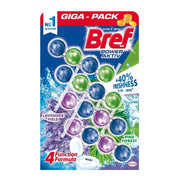 Toilet cleaner-freshener BREF POWER AKTIV LAVENDER+PINE, 4×50 g