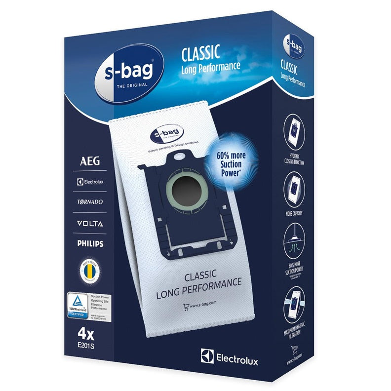 Dulkių siurblio maišeliai Electrolux E201S, 4 vnt.