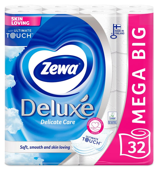 Toilet Paper Zewa Deluxe Pure White, 32 pcs.
