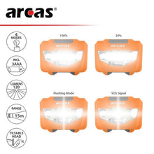 Headlamp Arcas 3W LED 4 FUNCT 3XAAA