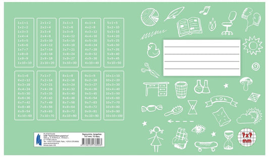 Squared notebook, 12 sheets