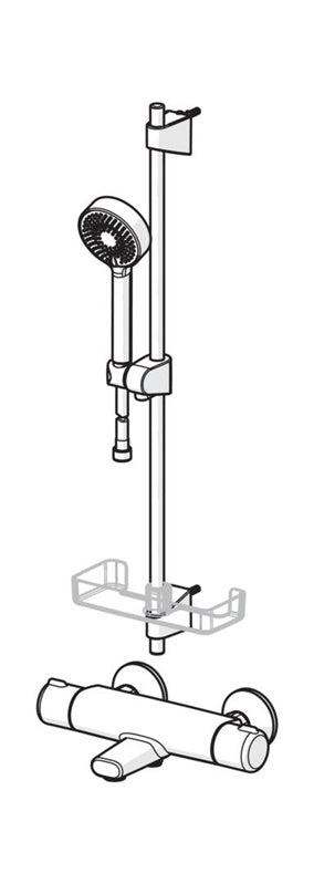 Nova 7414U Bath and Shower Mixer with Shower Set