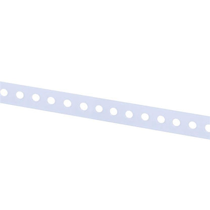 Tvirtinimo juosta, perforuota, 12 x 0.7 mm, 3 m, balta