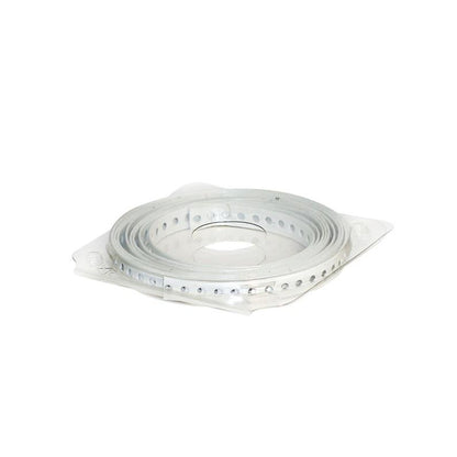 Tvirtinimo juosta, perforuota, 12 x 0.7 mm, 3 m, balta