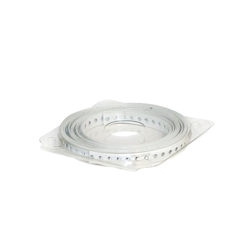 Tvirtinimo juosta, perforuota, 12 x 0.7 mm, 3 m, balta