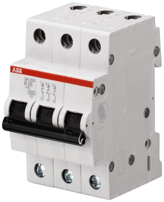 Automatic circuit breaker ABB SH203 3P B 6kA, 25 A