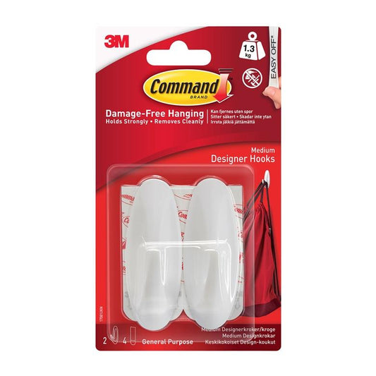 Medium hook COMMAND T17081C, 2 pcs.
