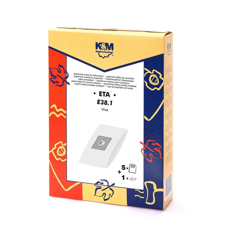 Dulkių siurblių maišeliai K&M E38, 5 vnt.