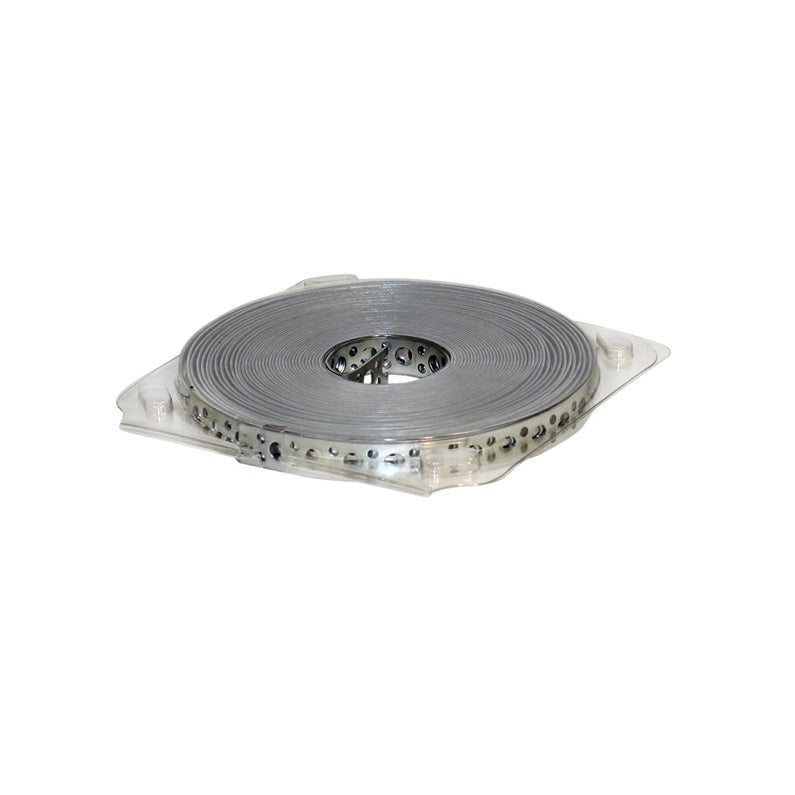 Mounting strap, perforated, 12 x 1 mm, 10 m
