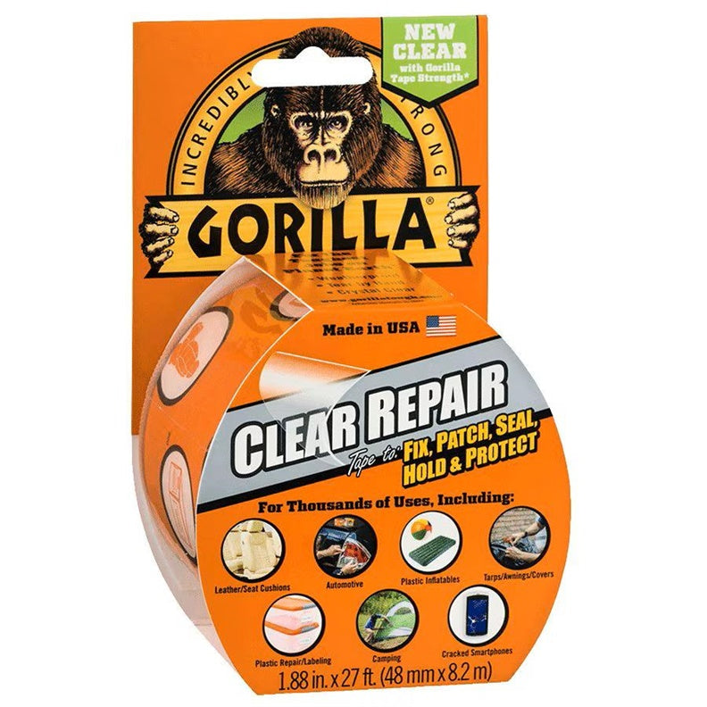 Taśma naprawcza Gorilla Crystal Clear, jednostronna, 8.2 m x 5 cm