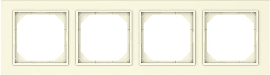 Four-gang frame VILMA QR1000, ivory
