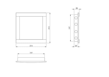Drzwiczki rewizyjne EUROPLAST PL2020A, 20 x 20 cm