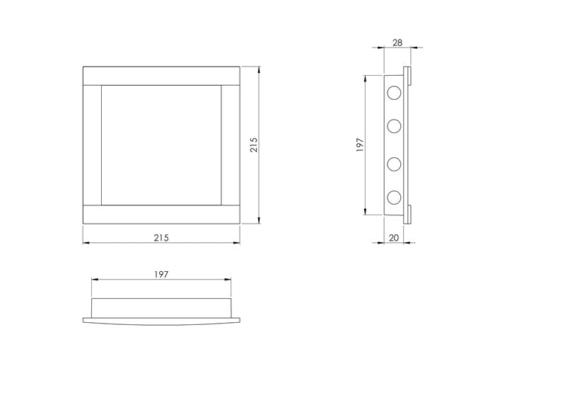 Revizinės durelės EUROPLAST PL2020A, 20 x 20 cm