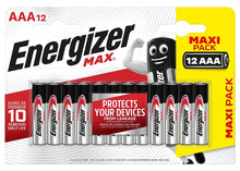 Baterie ENERGIZER MAX, AAA/LR03, 1.5V, 12 szt.