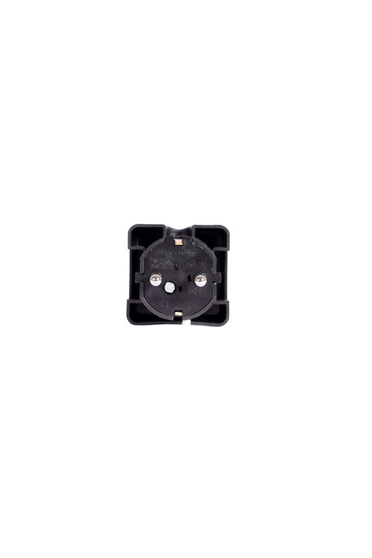 Angled plug N&L, 3P, 16A, 250V, black