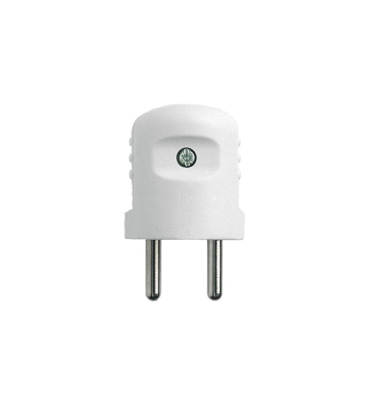 Plug N&L, 2P, 16A, 250V, white