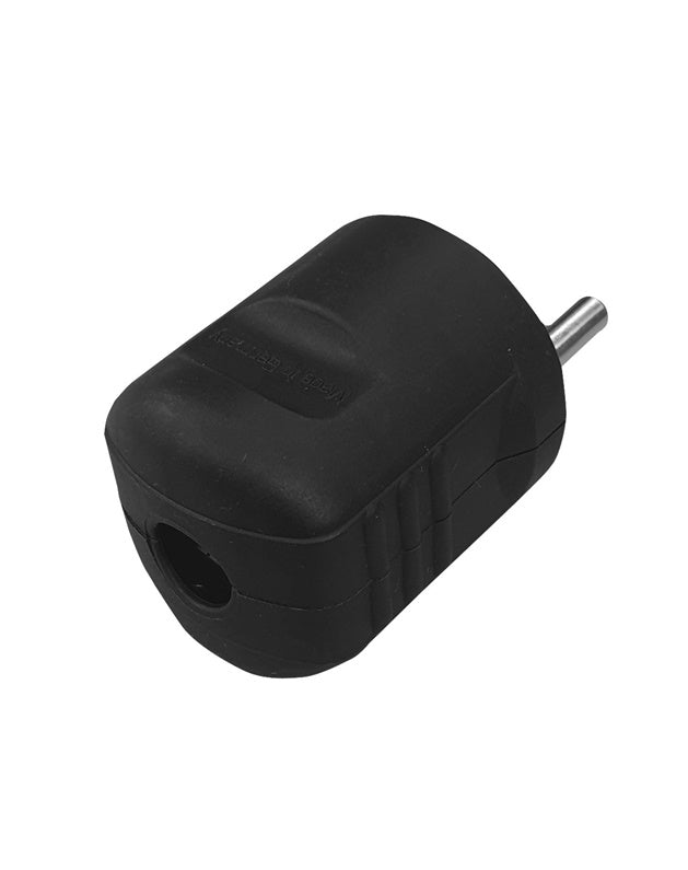 Plug N&L, 2P, 16A, 250V, black