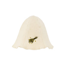 White wool sauna hat with a besom picture