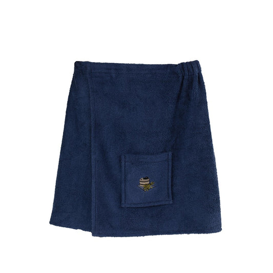 Sauna Apron HOME TEXTILE 55x150cm blue 100% cotton