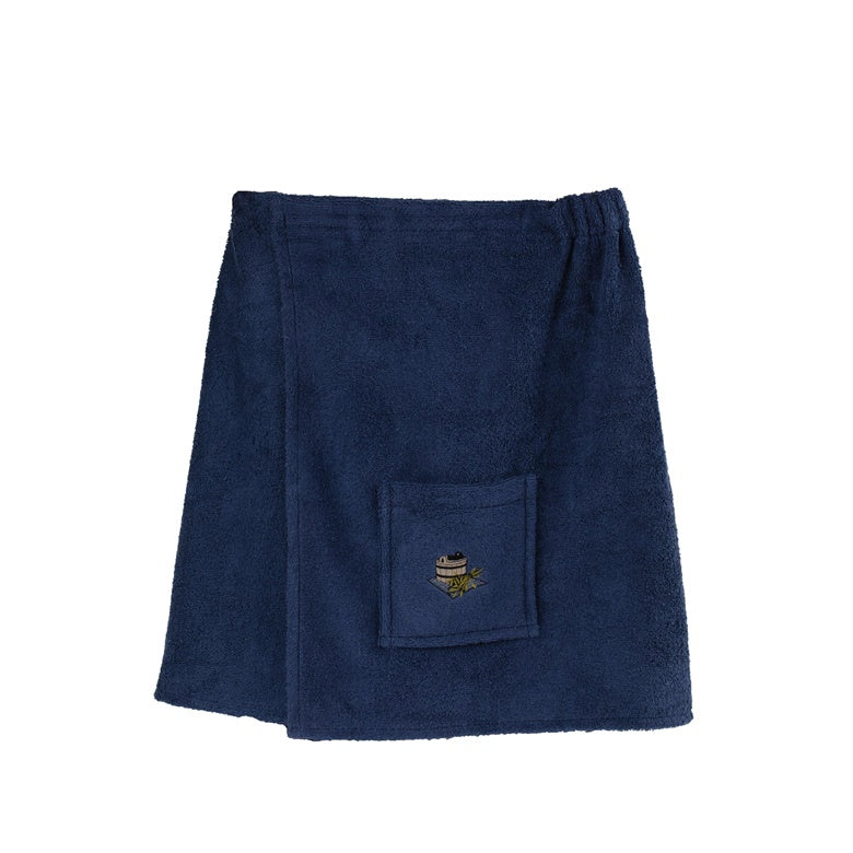 Sauna Apron HOME TEXTILE 55x150cm blue 100% cotton