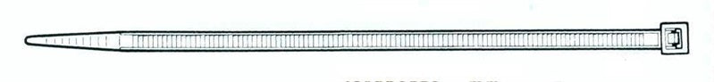Tvirtinimo dirželis Elematic, 3,5 x 200 mm, juodas