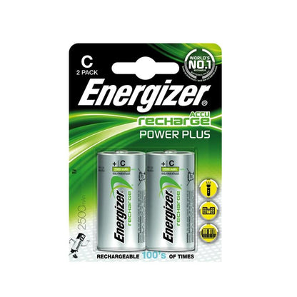 Įkraunami elementai Energizer C 2500 mAh, 2 vnt.