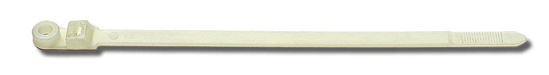 Opaska zaciskowa kablowa, 4,5 x 200 mm, z oczkiem, biała