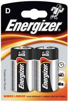 Батарейки Energizer EN1300B2BASE, D, 1.5 В, 2 шт.