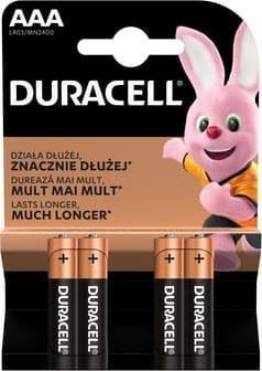 Batteries Duracell, AAA/LR03, 1.5V, 4 pcs.