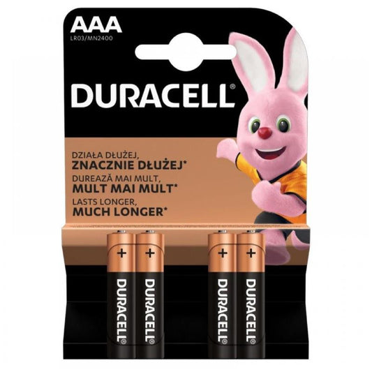 Batteries Duracell, AAA/LR03, 1.5V, 4 pcs.